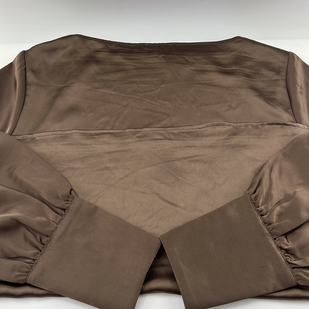 Maison D’Amelie Satin Tunic Length Blouse - Picture 8 of 10